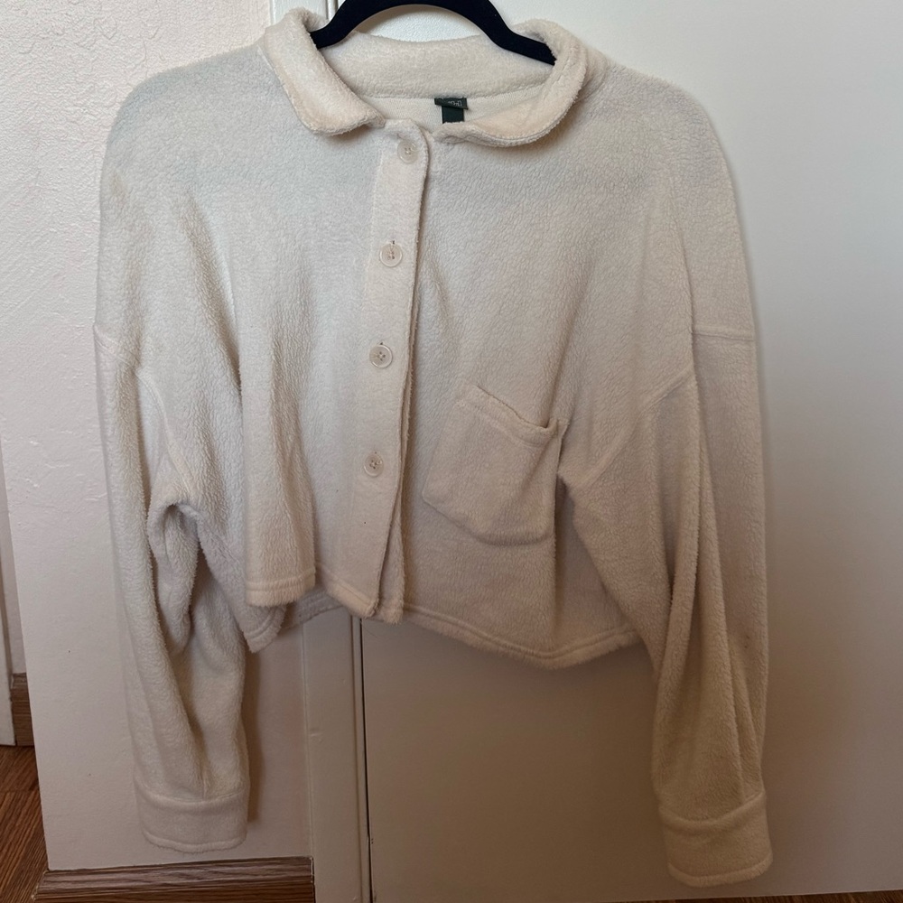 Wild Fable Cream Button-Up Cardigan